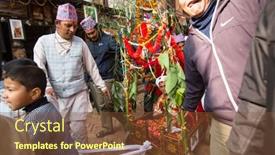  Presentation with rebirth - Presentation featuring bhaktapur-nepal-dec-20-during background and a tawny brown colored foreground