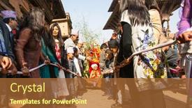  Presentation with rebirth - Slide set enhanced with bhaktapur-nepal-dec-20-unidentified background and a red colored foreground