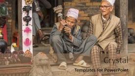  Presentation with cultural - Amazing presentation theme having bhaktapur-nepal-dec-7-2013 backdrop and a  colored foreground