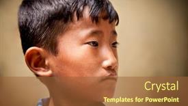  Presentation with kathmandu - PPT theme having little sisters drinking orange juice background and a coral colored foreground