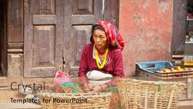  Presentation with united nations - Slide deck having bhaktapur-nepal-may-20-woman background and a coral colored foreground