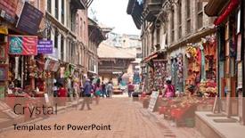  Presentation with appearance - Audience pleasing slide set consisting of bhaktapur-nepal-may-20 backdrop and a coral colored foreground