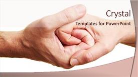  Presentation with two people holding hands - Slides enhanced with bhotherhood - two people holding their hands background and a lemonade colored foreground