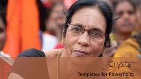  Presentation with women india - PPT theme consisting of bhubaneswar-india-january-11-2019 background and a red colored foreground