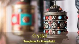  Presentation with bhutanese - Cool new slides with bhutanese - nepalese prayer wheel backdrop and a tawny brown colored foreground