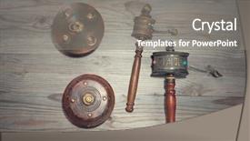  Presentation with bhutanese - Cool new presentation theme with bhutanese - tibetan prayer wheel or mani backdrop and a gray colored foreground