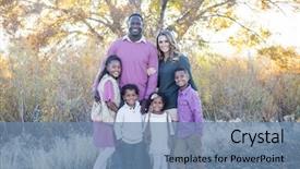  Presentation with racial - Slides having bi - beautiful bi-racial family portrait outdoors background and a seafoam green colored foreground