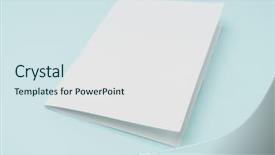  Presentation with paper - Colorful slides enhanced with bi - bifold white template paper backdrop and a sky blue colored foreground