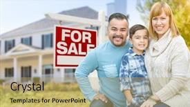  Presentation with real estate - Slide deck featuring bi - happy mixed race hispanic background and a yellow colored foreground