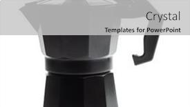  Presentation with coffee - Cool new presentation theme with bialetti-coffee-maker-moka-pot backdrop and a light gray colored foreground