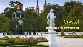  Presentation with gardens - Presentation theme with bialystok-poland-september-17-2018 background and a tawny brown colored foreground