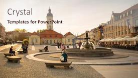  Presentation with town hall - PPT theme with bialystok-poland-september-17-2018 background and a  colored foreground
