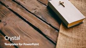  Presentation with holy bible - Colorful presentation enhanced with bible - image of the holy writ backdrop and a tawny brown colored foreground