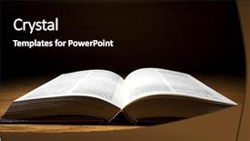  Presentation with old book - PPT layouts enhanced with bible - one old book on wooden background and a black colored foreground