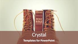  Presentation with bible - Cool new slide deck with bible and boots backdrop and a tawny brown colored foreground