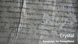  Presentation with prayer - Presentation featuring tabeletes - tibetan mani prayer stones annapurna background and a gray colored foreground