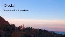  Presentation with new christian life - Presentation with bible construction - christian monastery new athos background and a  colored foreground