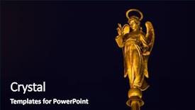  Presentation with blessing - PPT theme featuring bible construction - photo of bronze angel background and a black colored foreground