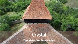  Presentation with transylvania - Beautiful presentation theme featuring bible construction - viscri fortified church in transylvania backdrop and a  colored foreground