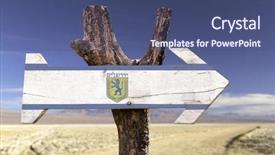  Presentation with blue aged wood sign - Presentation with flag bible - jerusalem wooden sign isolated background and a ocean colored foreground