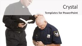  Presentation with blessing - Slide deck having bible heroes - police officer gets a blessing background and a white colored foreground
