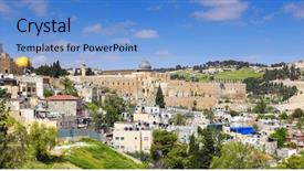  Presentation with panorama old tbilisi - Beautiful slides featuring bible isarel - panorama of jerusalem backdrop and a light blue colored foreground