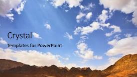  Presentation with bible in - Cool new slide deck with bible landscape - hilly stone desert backdrop and a light blue colored foreground