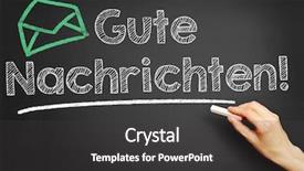  Presentation with slogan - Theme consisting of bible lessons - german slogan gute nachrichten good background and a dark gray colored foreground