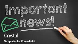  Presentation with big news - Audience pleasing presentation design consisting of bible lessons - hand writes important news backdrop and a dark gray colored foreground