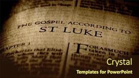  Presentation with gospel - Slide deck having bible-new-testament-christian-teachings background and a tawny brown colored foreground