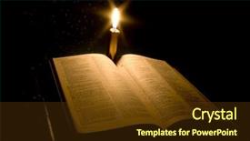  Presentation with open bible - Audience pleasing presentation theme consisting of christmas candles bibles - bible open on a table backdrop and a black colored foreground