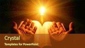  Presentation with open bible - Slide set consisting of bible open on a table background and a tawny brown colored foreground