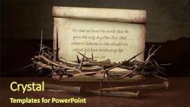  Presentation with nails - Theme with bible scripture with crown background and a wine colored foreground