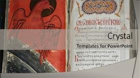  Presentation with bible scroll - Presentation theme featuring bible scroll - gospel of 16 century background and a light gray colored foreground