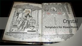  Presentation with bible scroll - Presentation having bible scroll - gospel of 17 century background and a light gray colored foreground