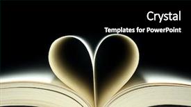  Presentation with heart book - Amazing PPT layouts having bible story - book pages in the shape backdrop and a black colored foreground