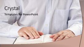  Presentation with reading bible - Presentation theme consisting of bible story - reading background and a light gray colored foreground