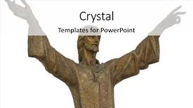  Presentation with resurrection - PPT theme with bible story - resurrection of jesus background and a  colored foreground