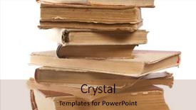  Presentation with ancient - Theme consisting of bible story time - ancient vintage books isolated background and a coral colored foreground