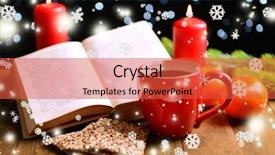  Presentation with pen laptop coffee cup clips - Slide deck having bible tea - composition of book with cup background and a red colored foreground