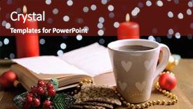  Presentation with hot and cold coffee cup - Presentation theme consisting of bible tea - composition of book with cup background and a tawny brown colored foreground