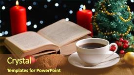  Presentation with coffee book - Amazing theme having frozen farmland in a rural backdrop and a light gray colored foreground