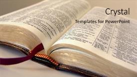  Presentation with bible - Beautiful slide set featuring bible backdrop and a soft green colored foreground