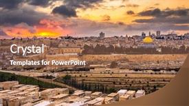  Presentation with biblical - Cool new PPT layouts with biblical - jerusalem israel old city skyline backdrop and a coral colored foreground