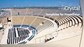  Presentation with theatre - PPT layouts having biblical culture - caesarea theatre israel background and a  colored foreground
