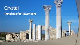  Presentation with ancient greek - Presentation featuring biblical culture - ruins of ancient greek colony background and a teal colored foreground