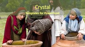  Presentation with biblical - Theme enhanced with biblical scene play background and a tawny brown colored foreground