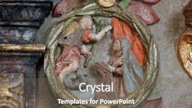  Presentation with biblical - Theme having biblical trust - annunciation mysteries of the rosary background and a violet colored foreground