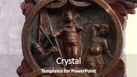  Presentation with resurrection - Cool new slide deck with biblical trust - resurrection mysteries of the rosary backdrop and a tawny brown colored foreground