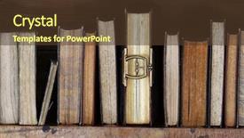  Presentation with books - Slides with  background and a  colored foreground